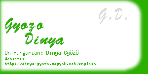 gyozo dinya business card