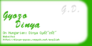 gyozo dinya business card